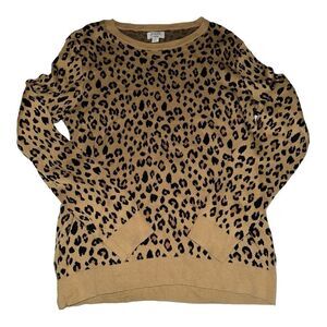J Crew Cheetah Print Pullover M